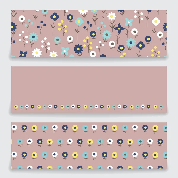 Banner floral pattern — 스톡 벡터