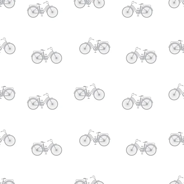 Pattern of silhouettes bikes — Stock Vector