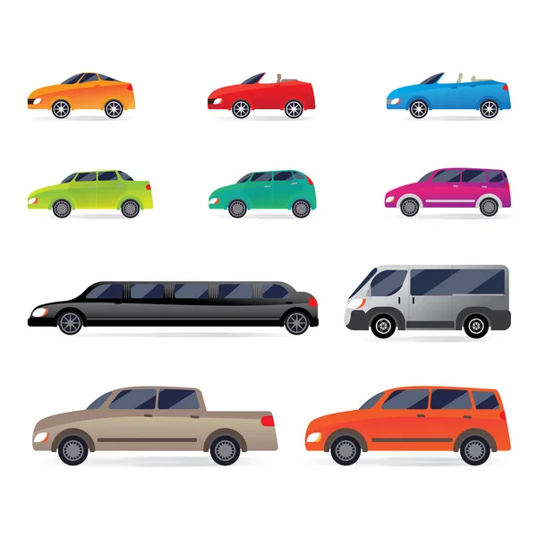 Set of car bodies — 图库矢量图片