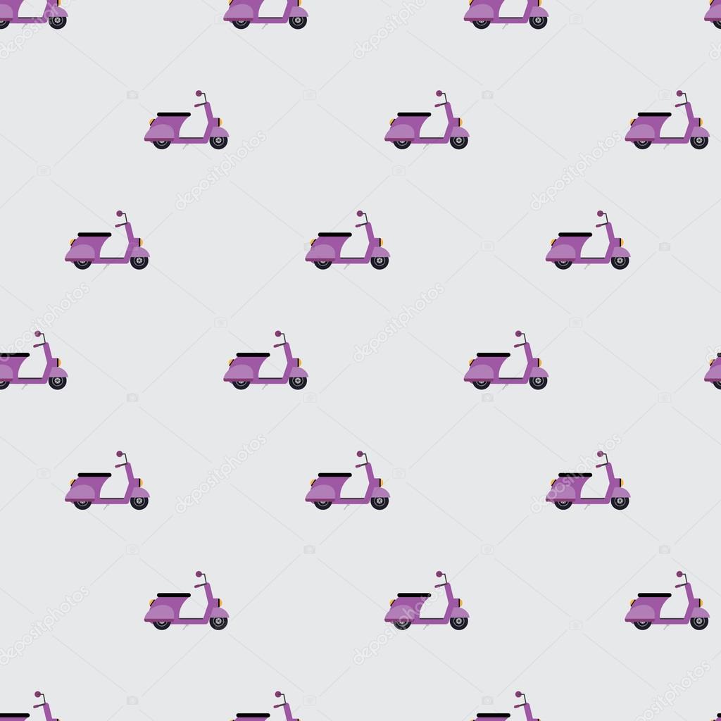 The pattern of purple scooter.