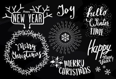 Set of thematic supplements illustrations