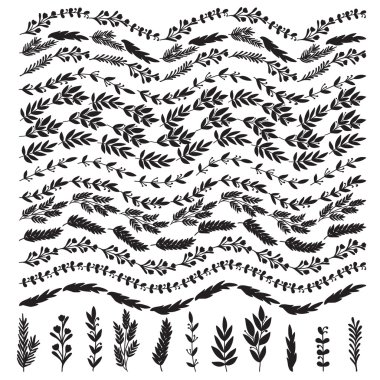 Büyük koleksiyon fırçalar için