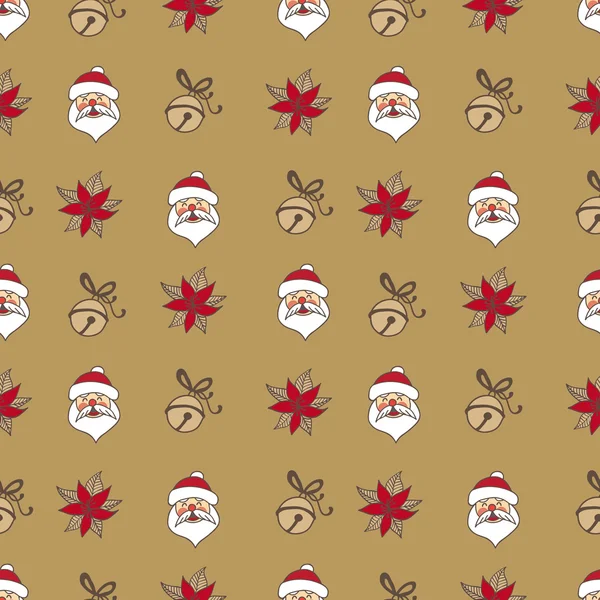 Kerst patroon met santa claus — Stockvector