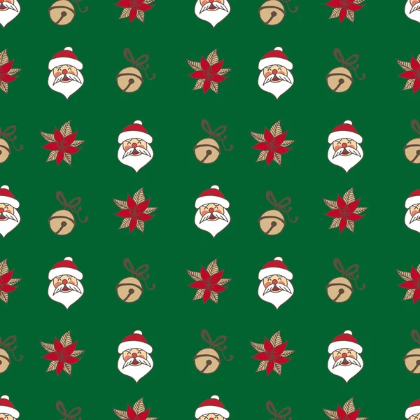 Kerst patroon met santa claus — Stockvector