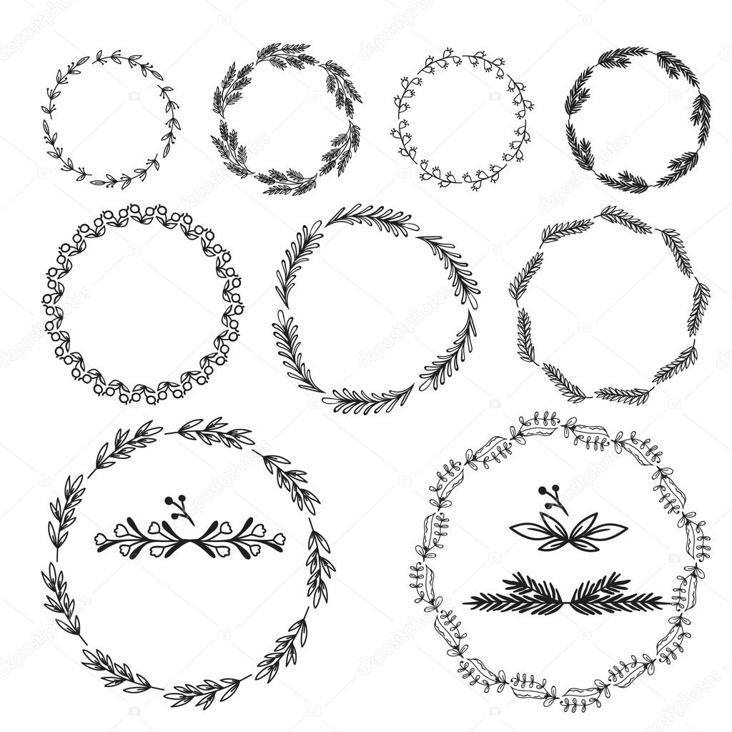 Collection of nine wreaths