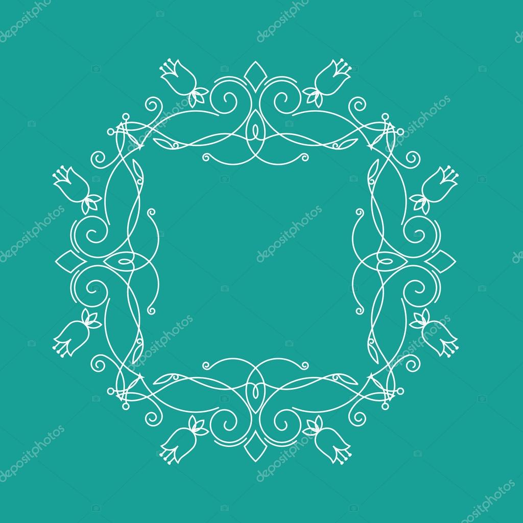 Quadro monograma de linhas — Vetores de Stock © Im_kseniabond #97040110