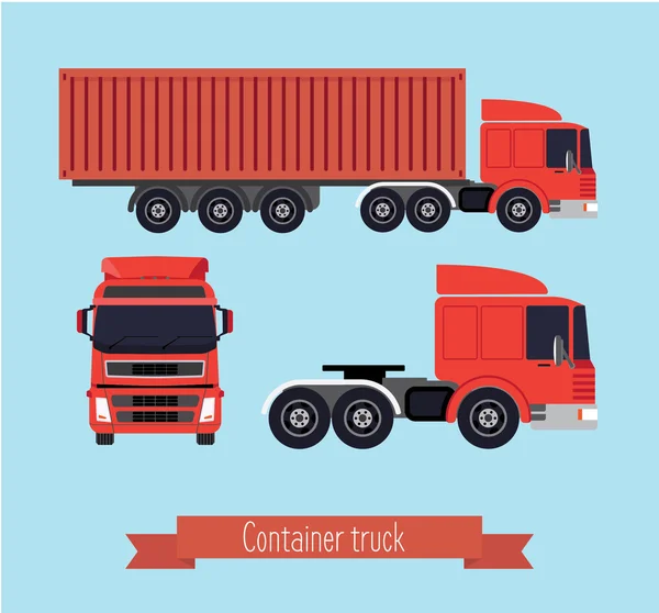 Illustration d'un camion plat — Image vectorielle