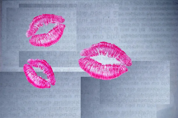 Lipstick kiss pink — Stock Photo, Image