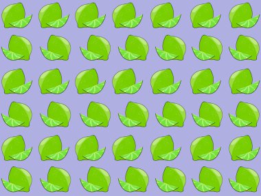 Kireç seamless modeli. Sulu limes ile Seamless modeli. Yeşil limon seamless modeli. Düz vektör seamless modeli. Ağaç üzerinde düz kireç. Ihlamur ağacı