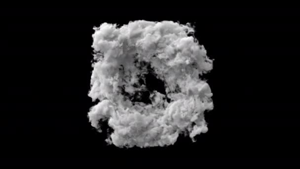 Schöne Realistische Weiße Rauchsimulation Computer Render Animation Alpha Kanal Ansicht — Stockvideo