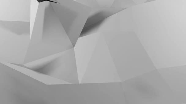 Абстрактная трехмерная полигональная трансформация Фоновый видеошаблон — стоковое видео