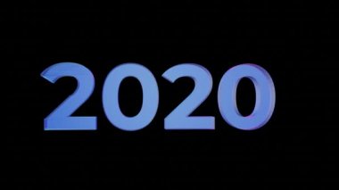 2020 Metin 2021 Kavramına Dönüyor. Mutlu Yeni Yıl Grafik Arkaplanı ve Üst Kaplama HD Kalite 3D Yapılandırma. 2020 Noel Kutlaması