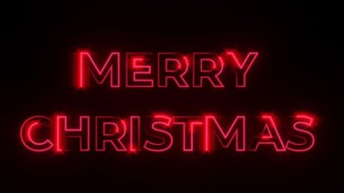 Mutlu Chismass Metin Hattı Animasyon Arkaplanı. Parlak Efekt