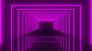 Neon ışıklandırması görünür ve kaybolur animasyon HD video şablonu.