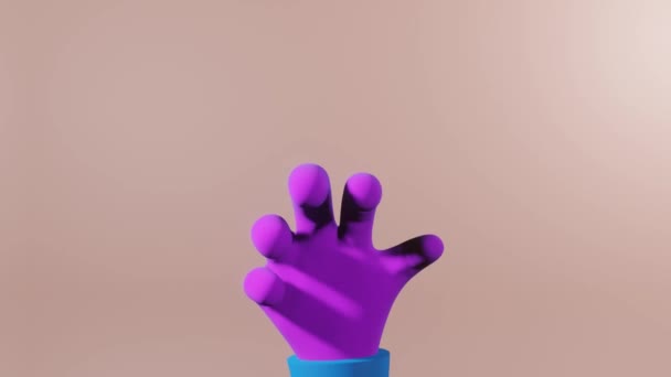 Animerade 3D-händer skapar knytnäve. Kämpa mot de onda, grymma. Protester mot rasism. representerar svart liv frågor slogan. enhet och social makt koncept. Ett jämställdhetskoncept. Hd-video — Stockvideo