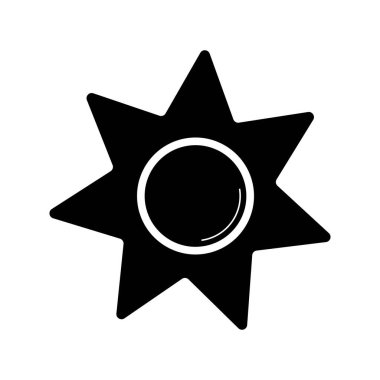 Güneş Parıldayan Simge Vektör Şablonu EPS10 Dosyası