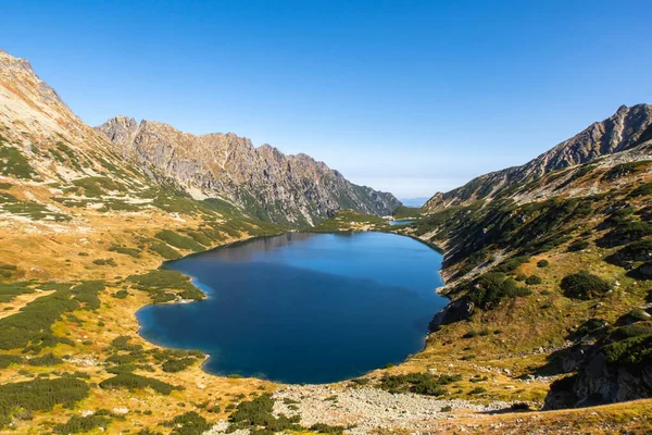 Crystal Blue Mountain Lake Wielki Staw High Tatra Mountains Autumn — Stock Photo, Image