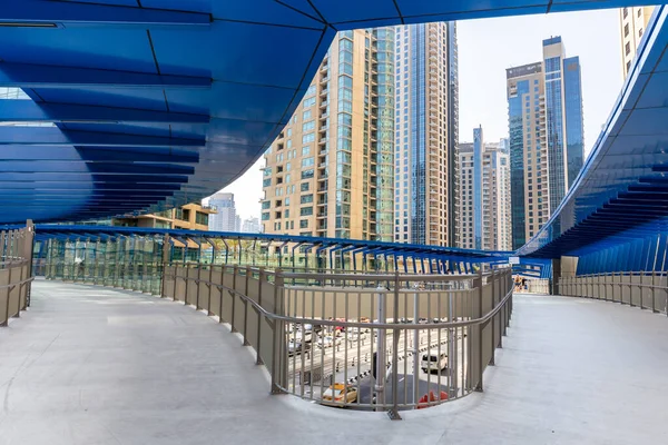 Dubai Eau 2021 Puente Peatonal Marina Intersección King Abdullah Bin — Foto de Stock