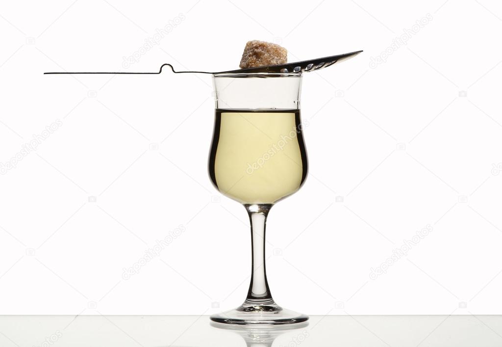A glass of absinthe