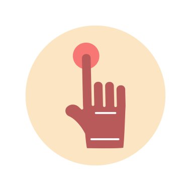 parmak presler düğmesine