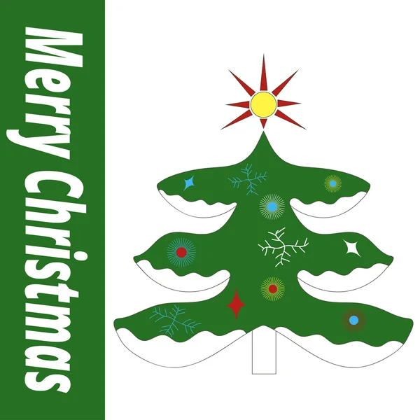 Icono árbol de Navidad verde — Vector de stock