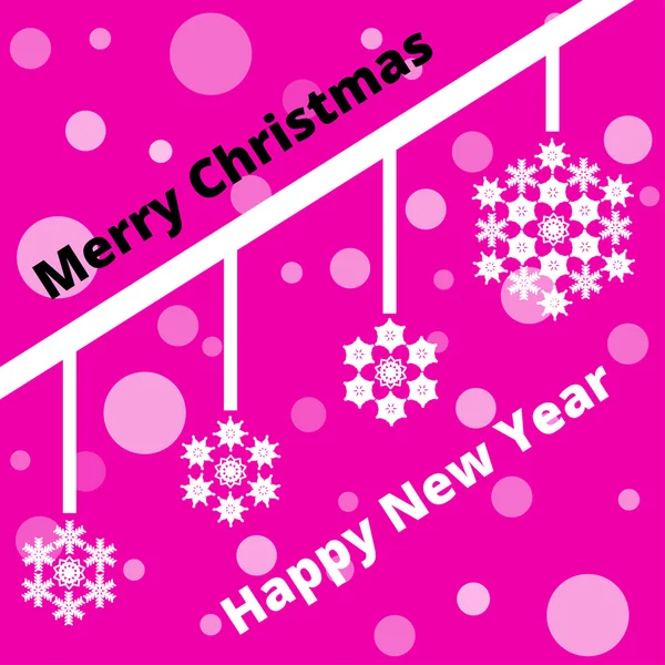 Kar taneleri ve şeffaf fişekleri ile tebrik kartı