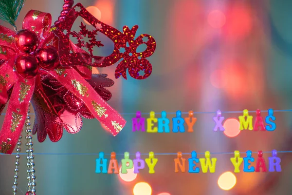 Letras Inglés Que Forman Palabra Merry Mas Feliz Año Nuevo —  Fotos de Stock