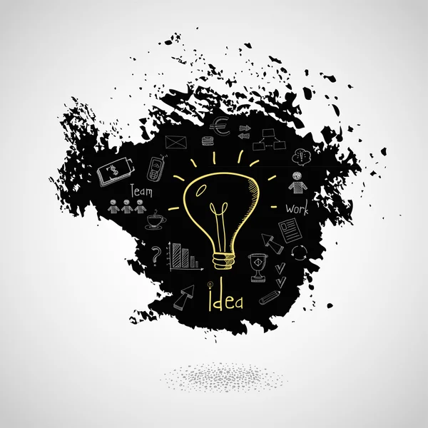 Idea de bombillas creativas concepto de diseño de fondo para el folleto de la cubierta de la capa del cartel, idea de negocio, abstracto background.vector illustration.Light bombilla . — Vector de stock