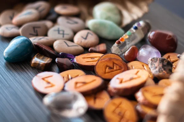 Magic runes with their hands — Stock Photo, Image