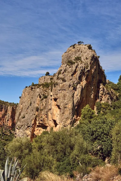 Vue Sur Une Partie Une Montagne Rocheuse Espagne — Photo