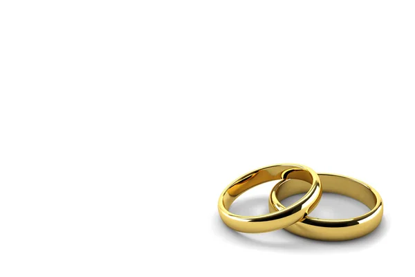 Gold wedding rings — Stock Photo, Image