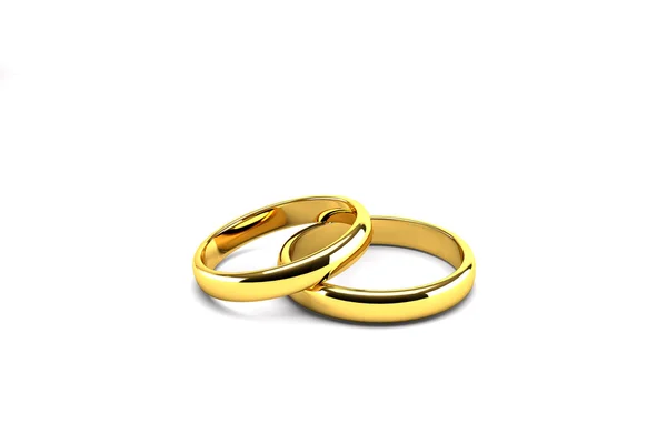 Gold wedding rings — Stock Photo, Image