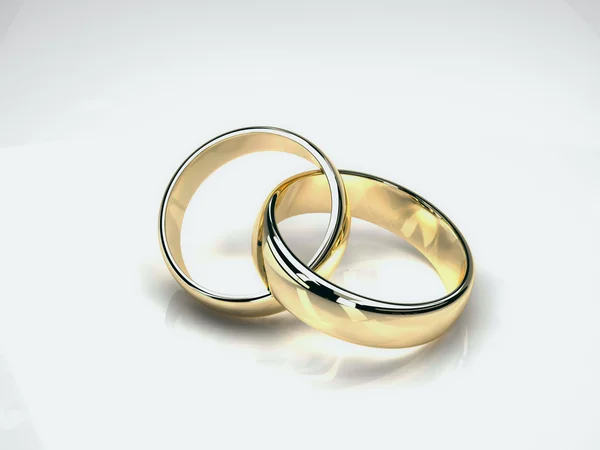 Gold wedding rings — Stock Photo, Image