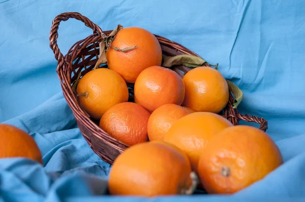 Orangen im Korb — Stockfoto