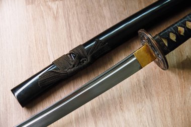 Japon Katana kılıcının detaylı görüntüsü