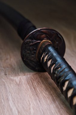 Japon Katana kılıcının detaylı görüntüsü