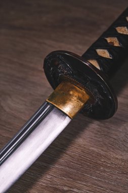 Japon Katana kılıcının detaylı görüntüsü