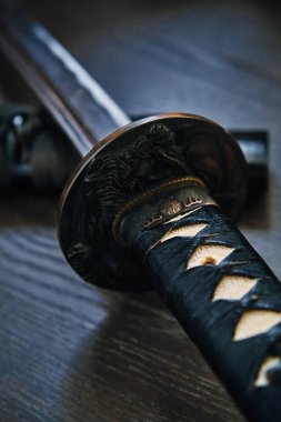 Japon Katana kılıcının detaylı görüntüsü