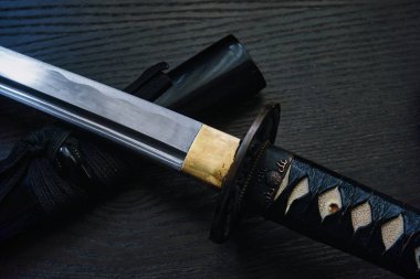 Japon Katana kılıcının detaylı görüntüsü
