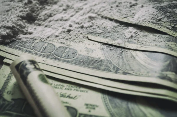 Dollars and cocaine — Stock Photo, Image