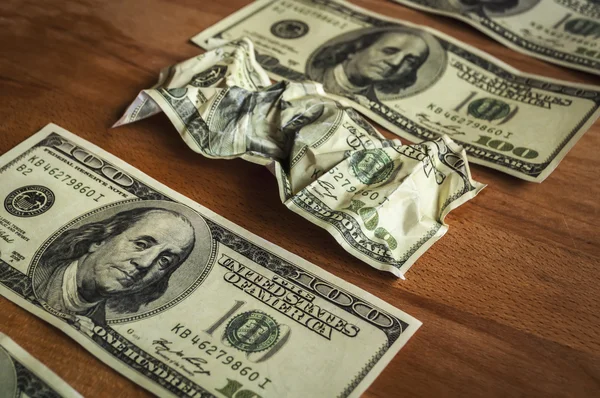 Dollars on table — Stock Photo, Image