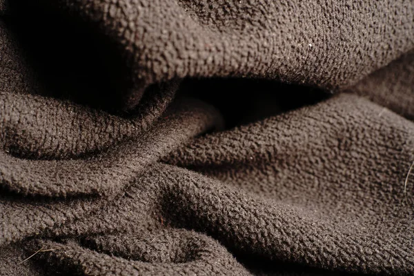 Tekstylna Czarna Konsystencja Która Płynie Falami Światła Przyciemniające — Zdjęcie stockowe