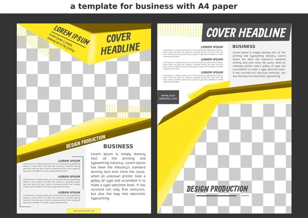 Couverture Brochure Avec Format Pour Affaires Design Brillant Simple Avec — Image vectorielle