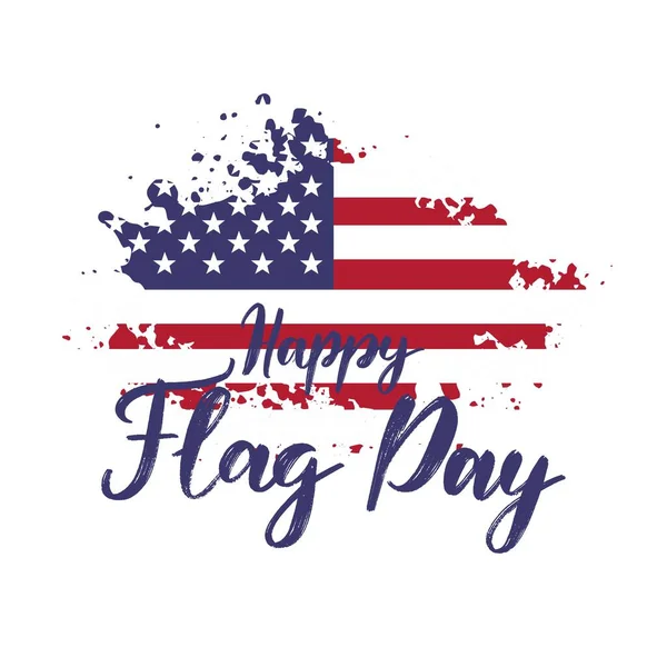 Vektor Amerikanische Flagge Froher Fahnentag Patriotisches Nationales Design Juni Unabhängigkeitstag — Stockvektor