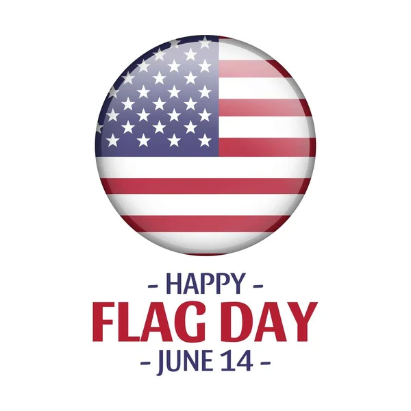 Vektor Amerikanische Flagge Froher Fahnentag Patriotisches Nationales Design Juni Unabhängigkeitstag — Stockvektor