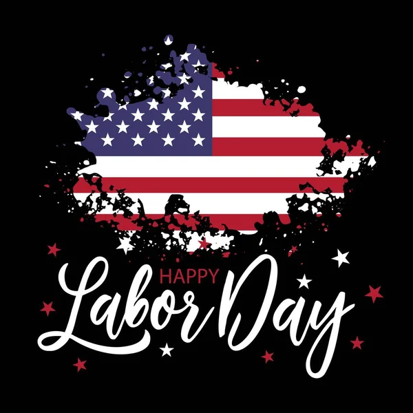 Buon Labor Day Festa Della Federazione Usa Bandiera Nazionale Degli — Vettoriale Stock