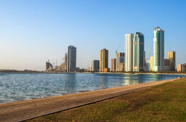 Sharjah Emirate Nin Han Bölgesinde Rıhtım Bae Açık Havada — Stok fotoğraf
