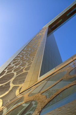 Dubai Frame olarak bilinen popüler gezi ve eğlence binası. BAE. Açık havada.
