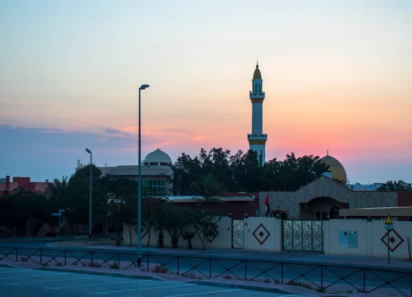 Драматический Восход Солнца Одном Районов Дубая Оаэ — стоковое фото