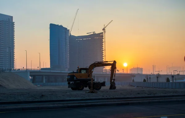 Dubai Bae 2021 Business Bay Bölgesinde Sabah Saati Marasi Yolu — Stok fotoğraf